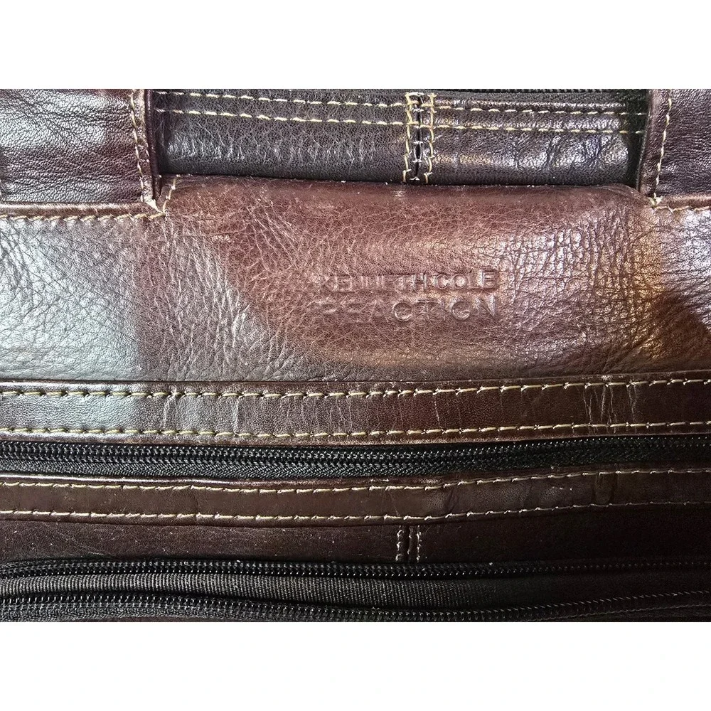 Kenneth Cole Reaction mens Genuine 100% Leather Laptop 16
